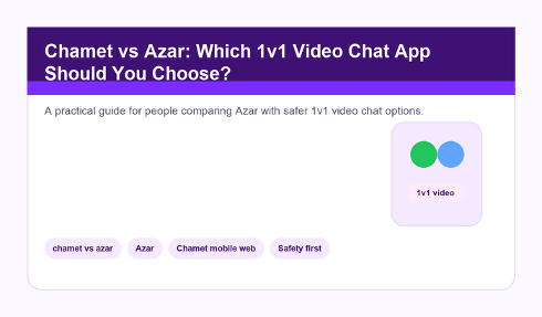 Chamet vs Azar: Which 1v1 Video Chat App Should You Choose? comparison graphic.
