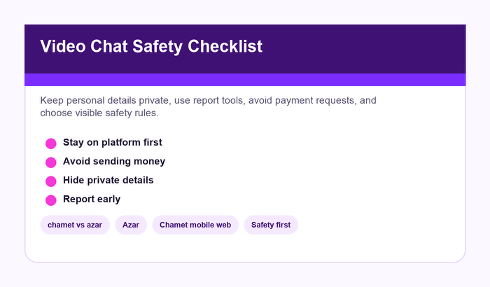 Safety checklist for Chamet and Azar users.