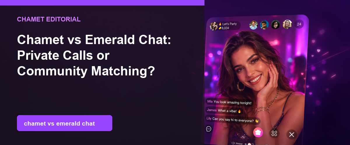 Decision map comparing Chamet and Emerald Chat for video chat users illustration 1 of 3.