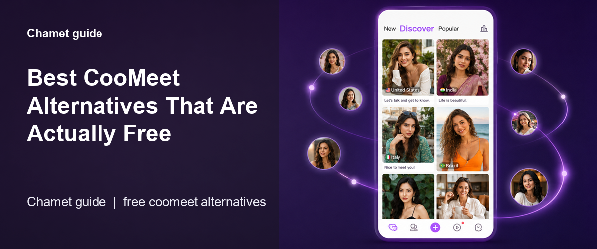 A branded hero image introducing Best CooMeet Alternatives That Are Actually Free for mobile readers.