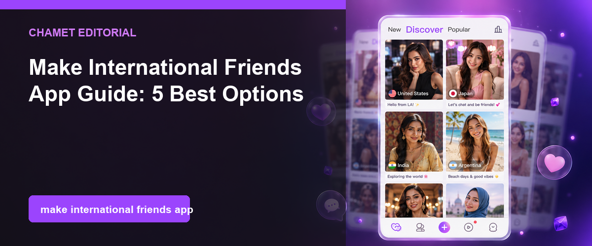 Best Apps to Make International Friends in 2026 overview graphic.