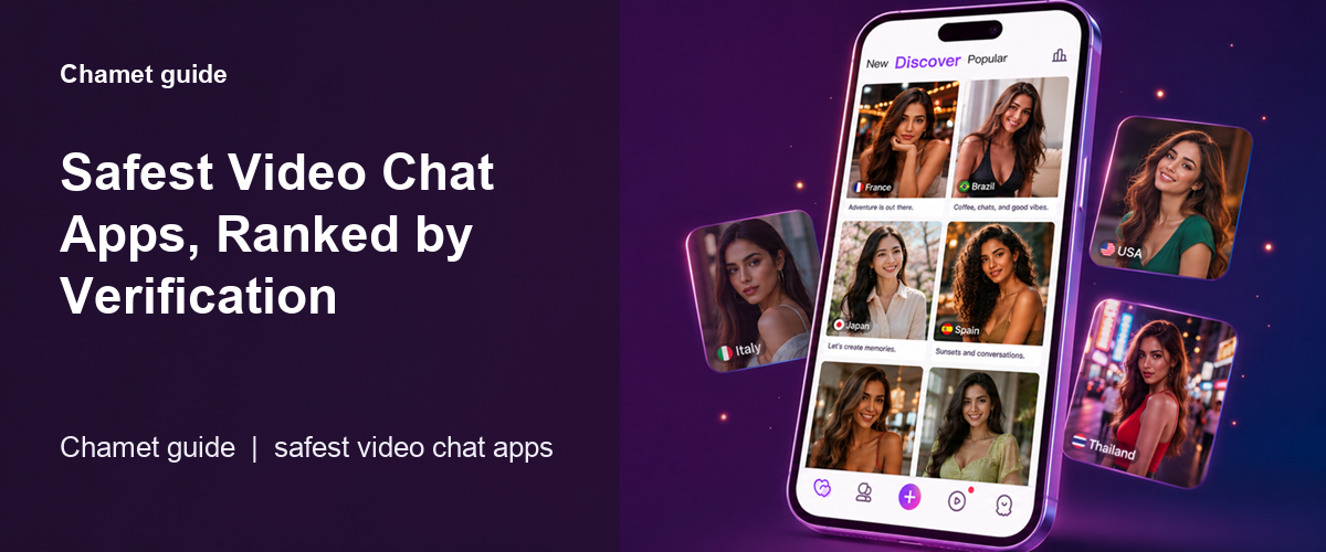 A branded hero image introducing Safest Video Chat Apps, Ranked by Verification for mobile readers.
