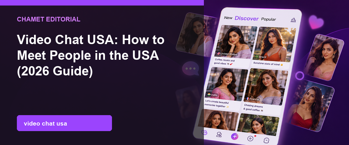 Video Chat USA: Meet People Safely in 2026 overview graphic.