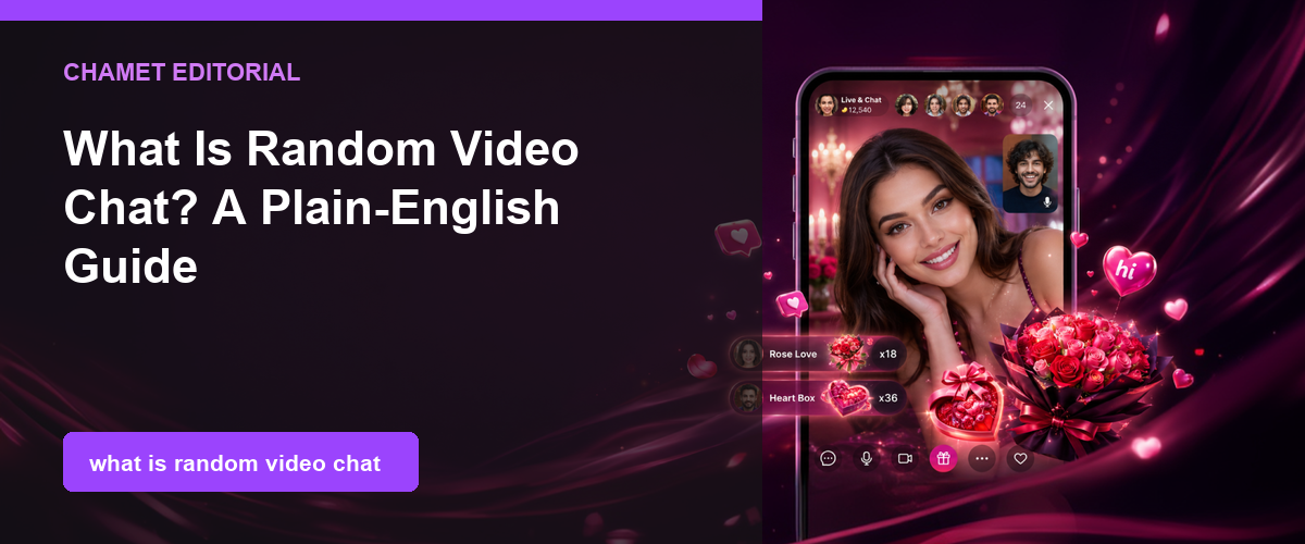 What Is Random Video Chat? A Guide on How Matching Works overview graphic.